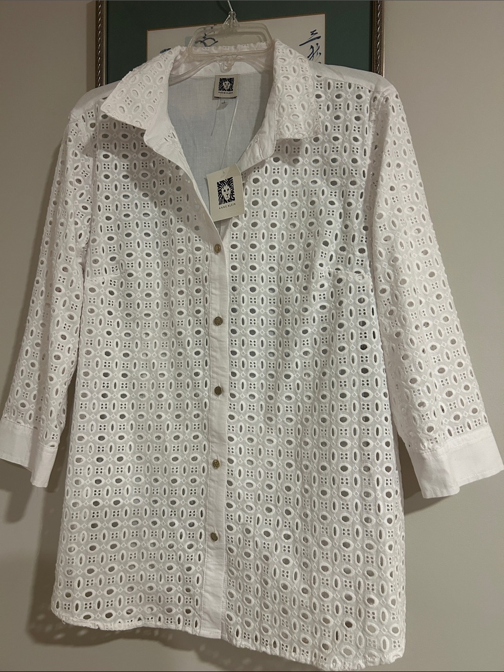 Anne Klein White Eyelet blows